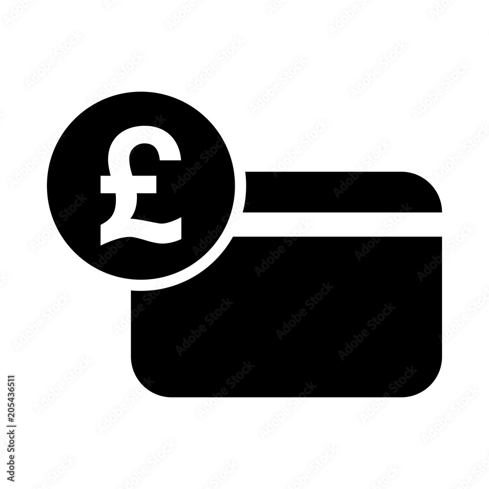 Fototapeta premium Pound Sterling credit card icon