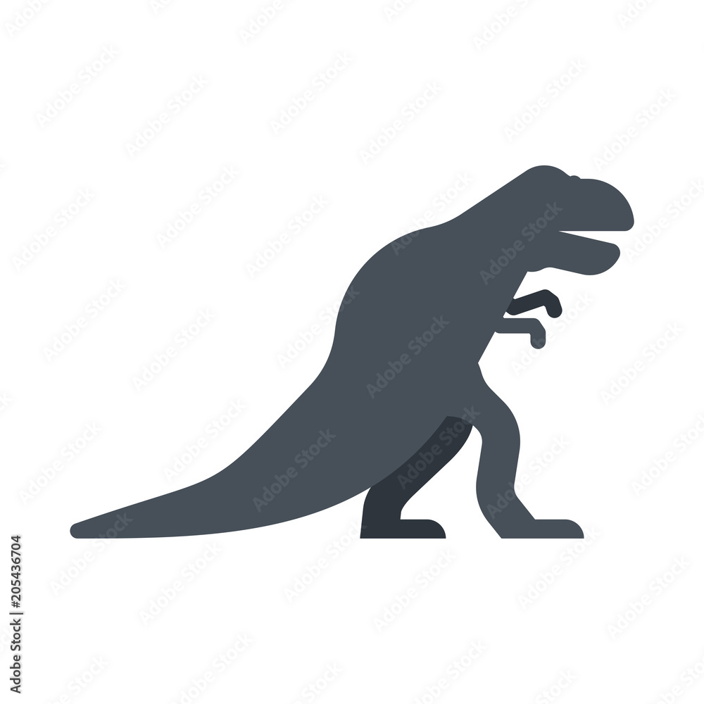 Tyrannosaur dinosaur isolated. Ancient animal. Dino prehistoric monster. Beast is Jurassic period. Vector illustration.