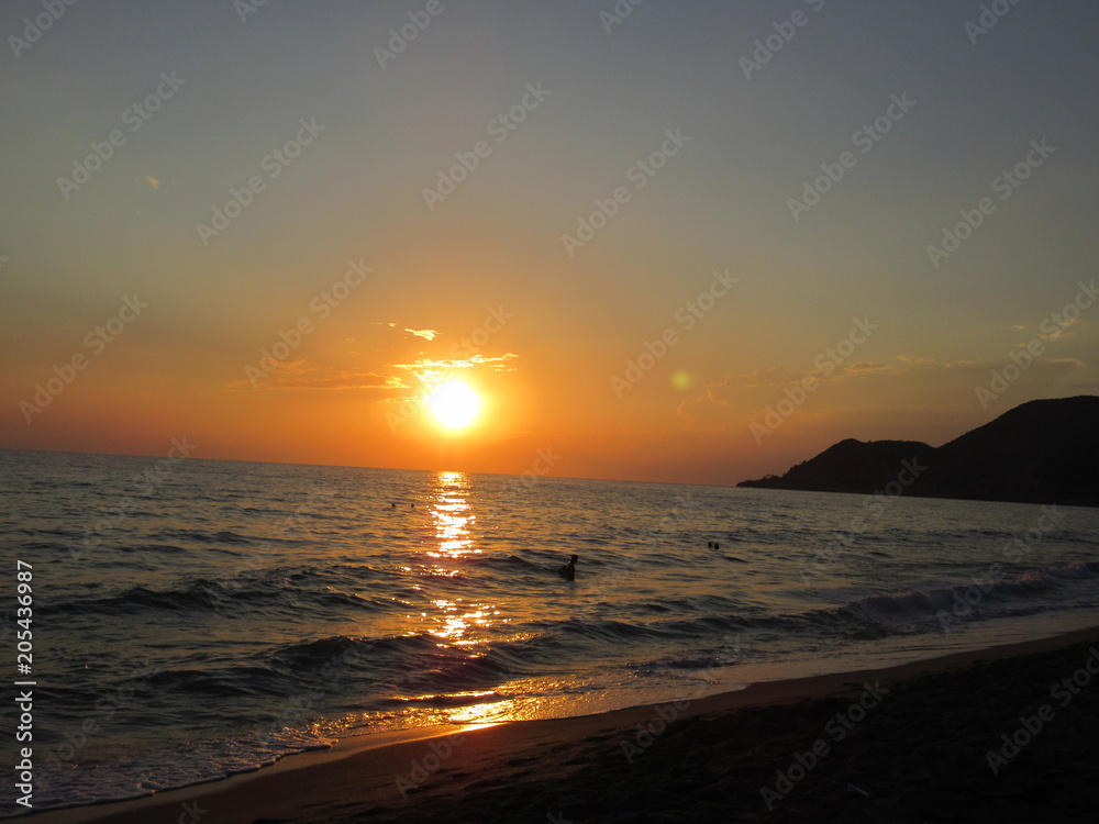 Mediterranean sea sunset