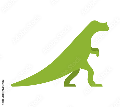 Ceratosaurus dinosaur isolated. Ancient animal. Dino prehistoric monster. Beast is Jurassic period. Vector illustration.