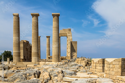 Ruins of ancient temple, Lindos, Rhodes island, Greece