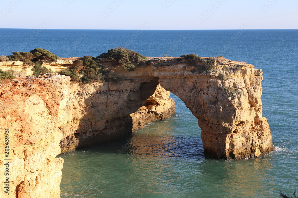 Algarve cliffs with arch