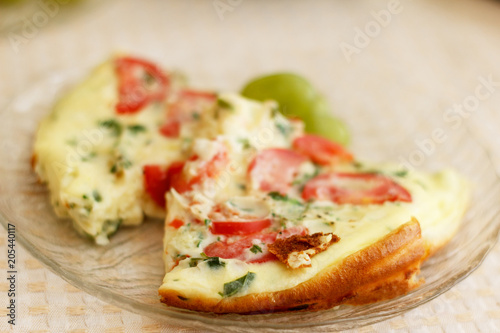 Delicious magnificent omelet
