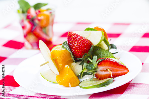 Fototapeta Naklejka Na Ścianę i Meble -  salad with fresh fruits