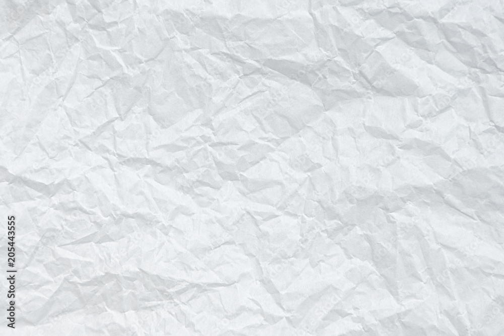 Wrinkled texture of  white paper