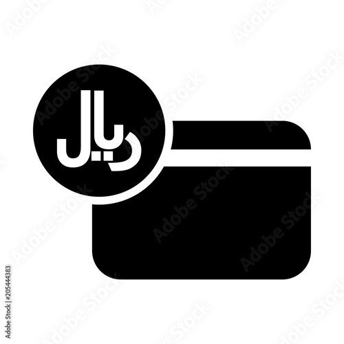Iran rial credit card icon photo