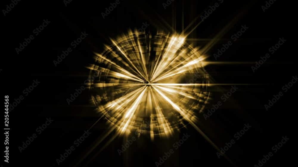 Fancy circle of light in a dark background