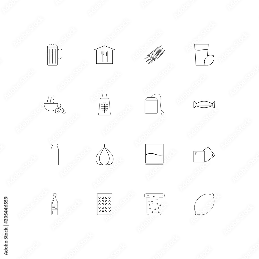 Food And Drink linear thin icons set. Outlined simple vector icons Food And Drink linear thin icons set. Outlined simple vector icons