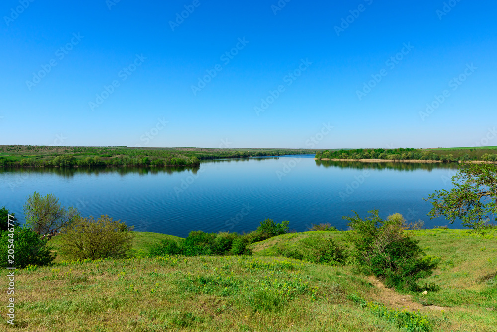 View at the estuary of the Kamenka River near the village of Respublikanets