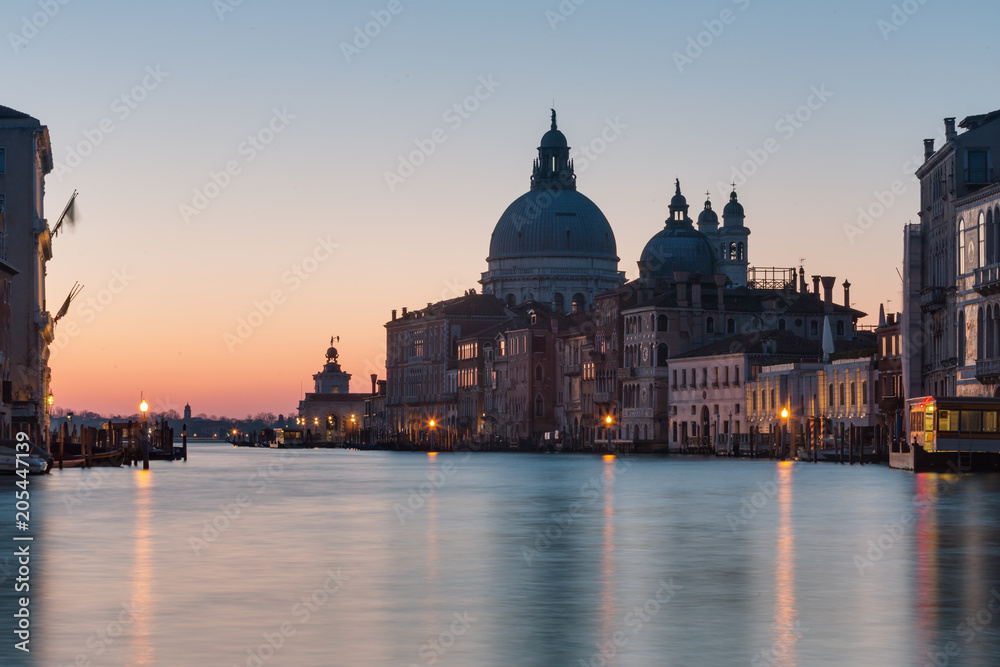 Santa Maria della Salute at sunrise in Venice, Italy