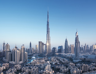 Crédence de cuisine Burj Khalifa Skyline urbain des Émirats arabes unis  © Iakov Kalinin