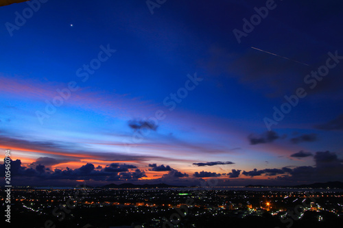 Beautiful sky at twilight time for background