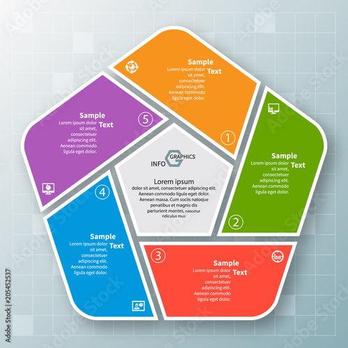 Abstract 3D Paper Infographics
