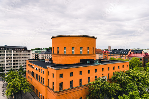 Photography Beautiful Stockholm Stadsbiblotek (City Library) by historical Swedish arcitect Gunnar Asplund