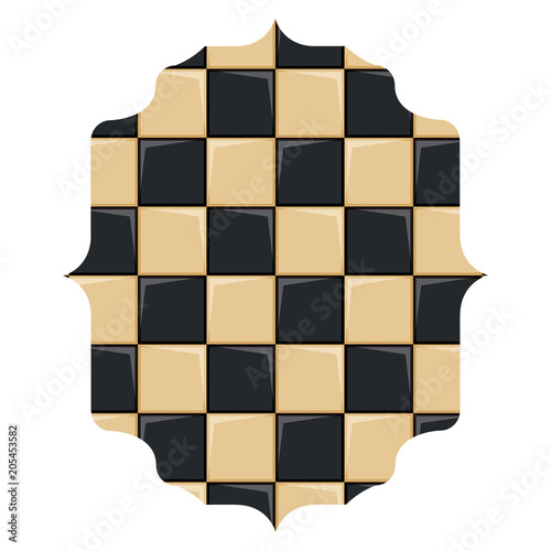 with chessboard pattern over white background, vector illustration