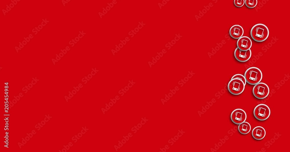 animation modern abstract vibration icons motion background.