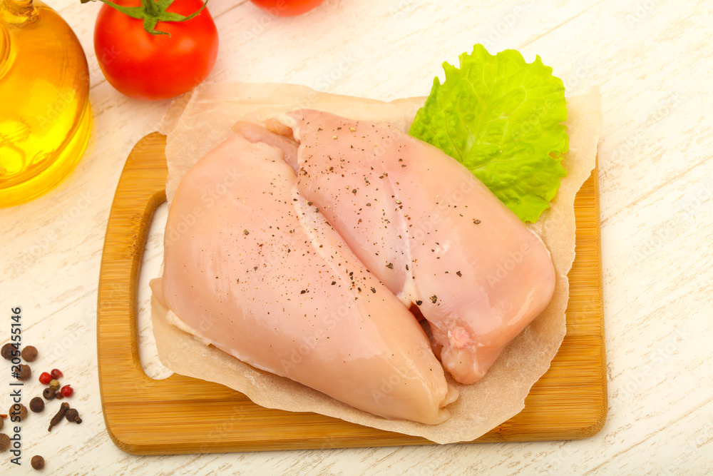 Raw chicken breast