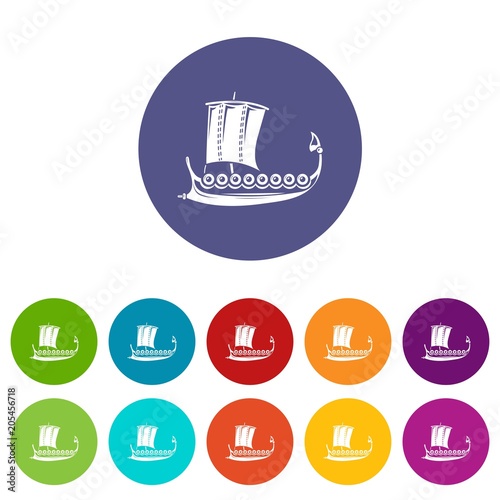 Galleon icon. Simple illustration of galleon vector icon for web