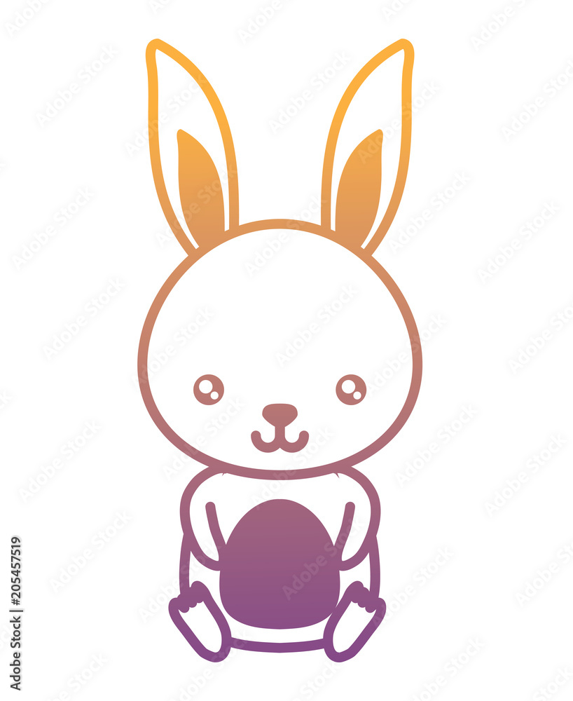 cute rabbit icon over white background, colorful design. vector illustration cute rabbit icon over white background, colorful design. vector illustration