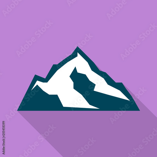 Climb mountain icon. Flat illustration of climb mountain vector icon for web design
