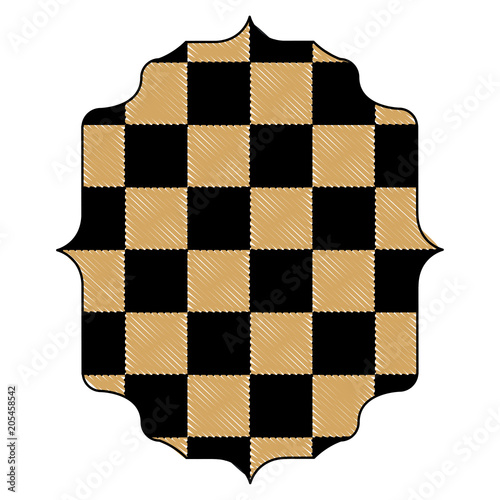 with chessboard pattern over white background, vector illustration