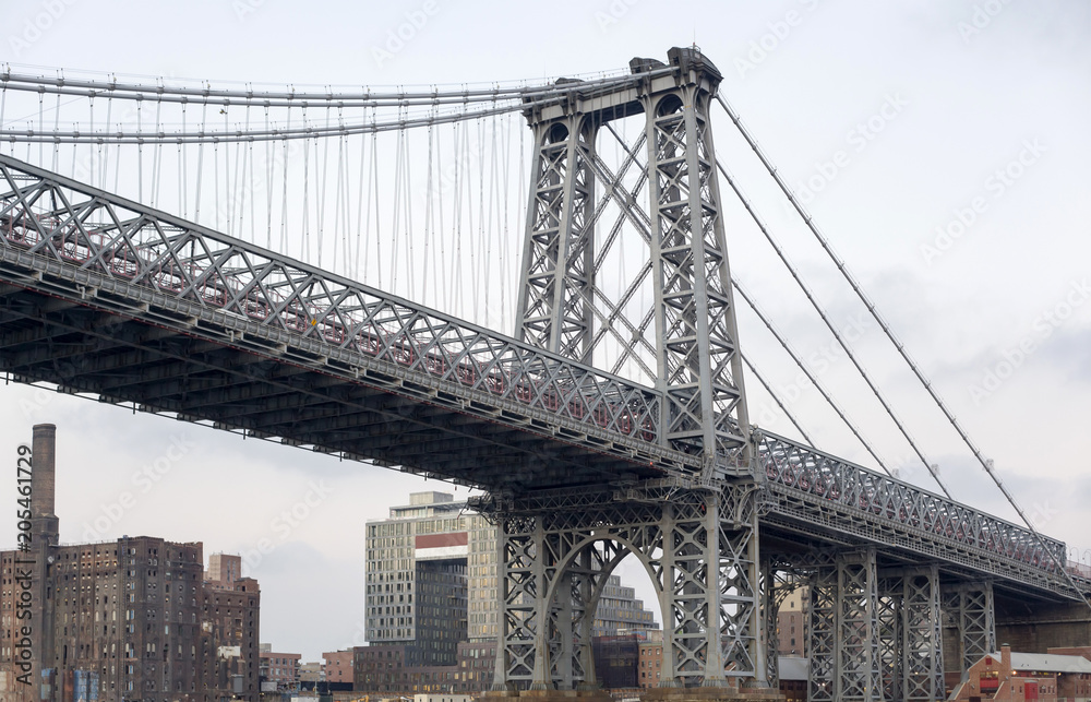 Obraz premium Widok na most Williamsburg w Nowym Jorku