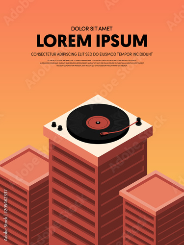 Music retro vintage abstract poster background
