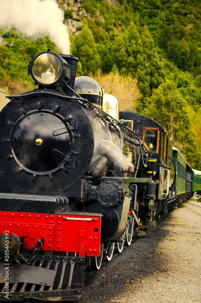 Steam train in the countryside Steam train in the countryside