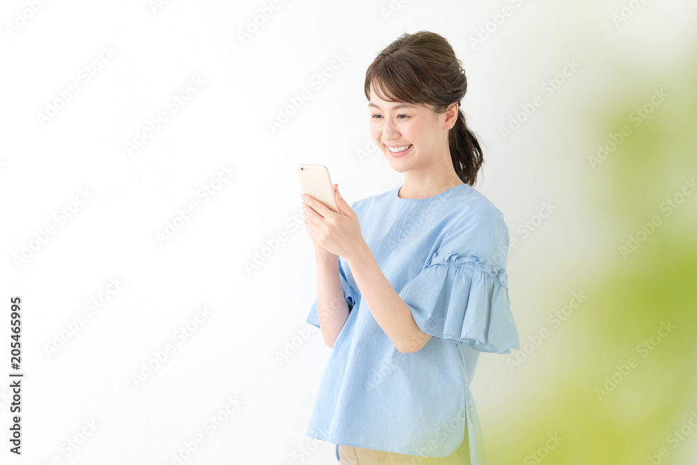 スマートフォン・女性 スマートフォン・女性