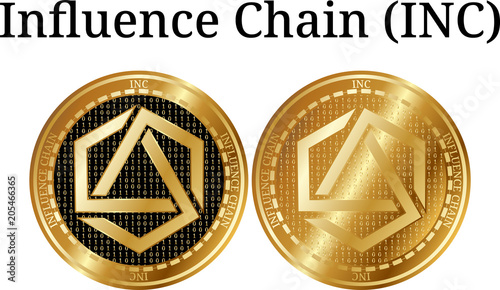Set of physical golden coin Influence Chain (INC)