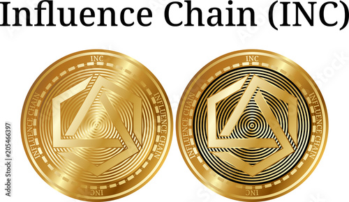 Set of physical golden coin Influence Chain (INC)