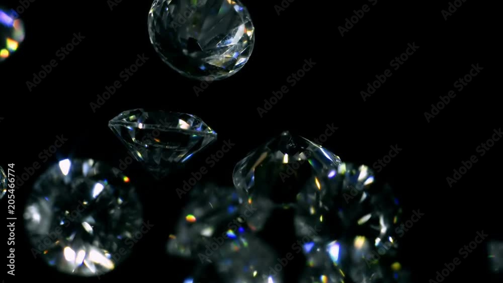 Falling Diamonds Chipped Slow Motion 2000fps Falling Diamonds Chipped Slow Motion 2000fps