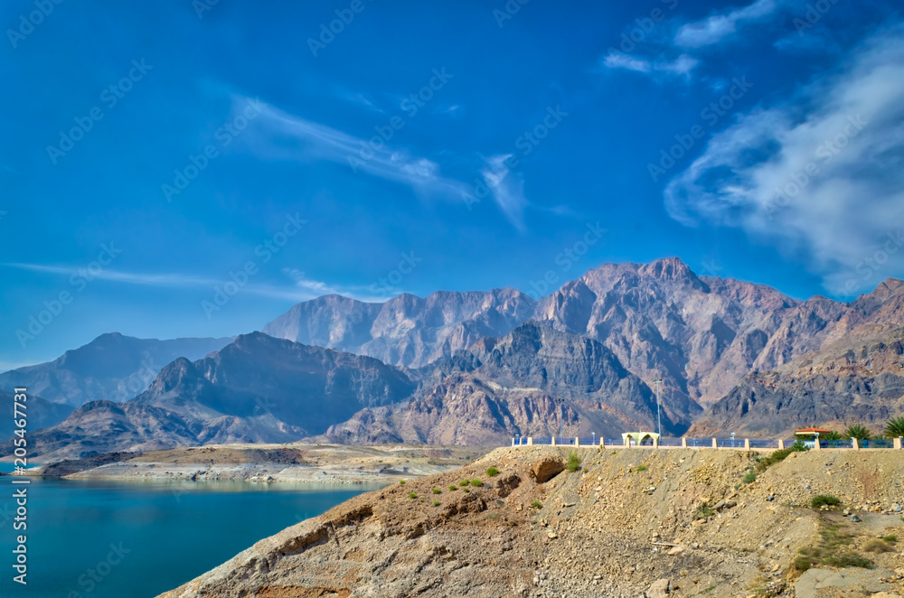 Mountains and Blue Sky Landscape