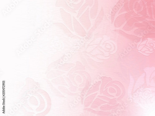 Rose Flower Paint Abstract white and pink bright background