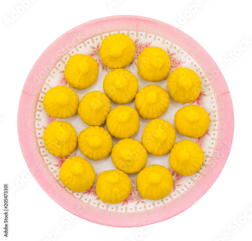 Indian Sweet Food Modak Also Know as Laddu, Khoya, khova Modak, Kozhakkatta, Modhaka, Kadubu, Modhakam, Kozhakkattai, Kudumu. Made up of Coconut And Jaggery, Rice Flour, Wheat with Khava photo