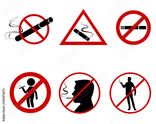 Icon set do not smoke