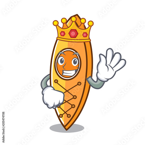 King canoe mascot cartoon style