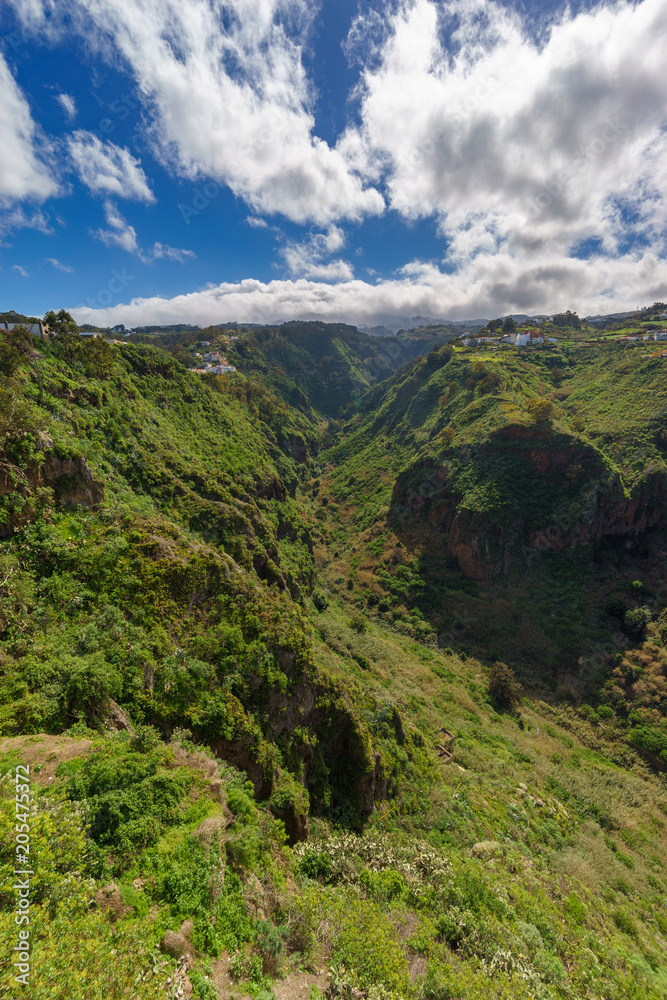 Scenic ravine and beatiful valley, Gran Canaria, Spain