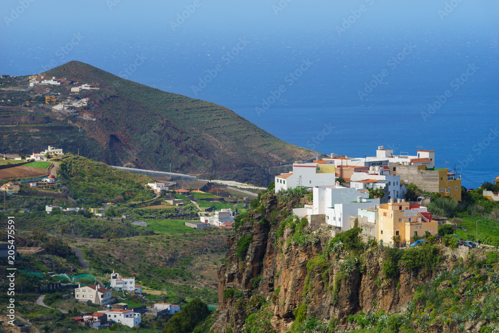 Village on slopes of Gran Canaria, Spain