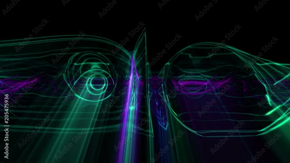Club light effects in a dark background