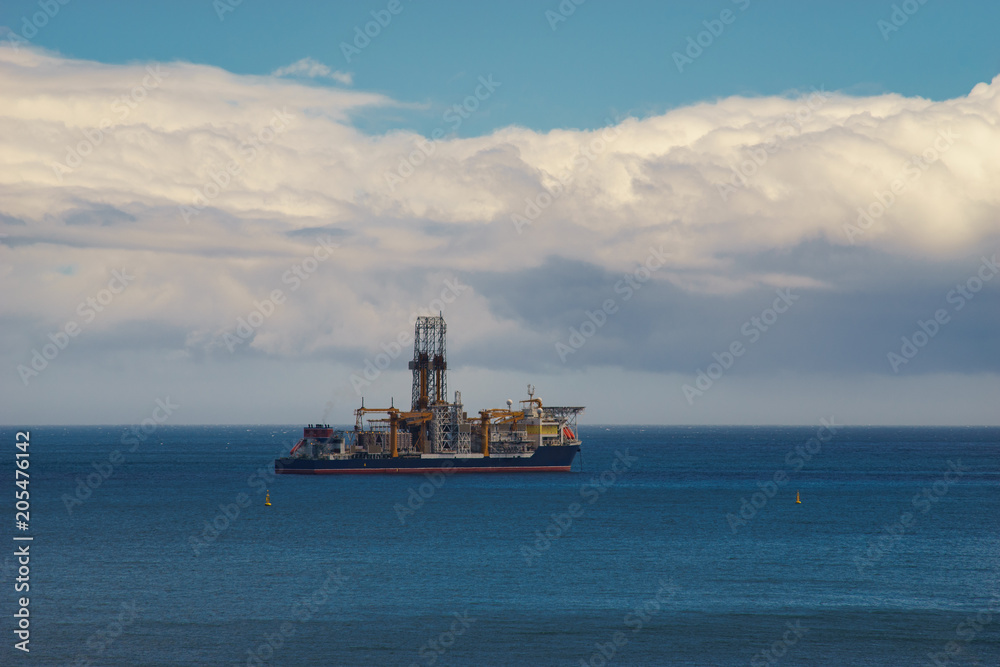 Drillship used for oil and gas offshore drilling