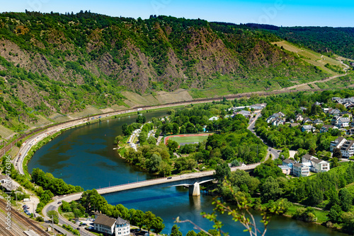 View of the wine town Cochem at the Moselle in Germany