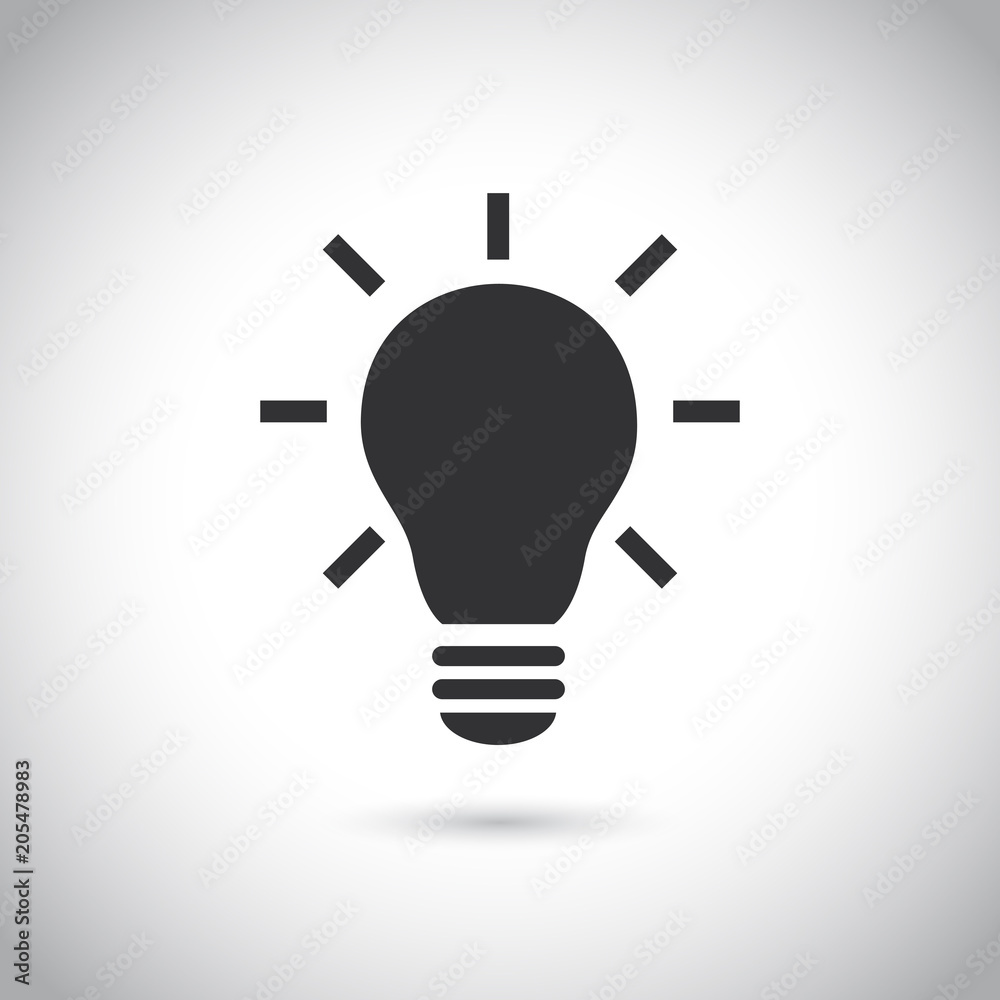 Light Bulb icon. Idea sign, solution, thinking concept. Lighting Electric lamp. Electricity, shine. Light Bulb icon. Idea sign, solution, thinking concept. Lighting Electric lamp. Electricity, shine.
