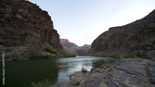 Early Morning. Rafting in Grand Canyon. To get real down and close to Grand Canyon you need to either raft on Colorado River or hike in it, ideally both. © Janos