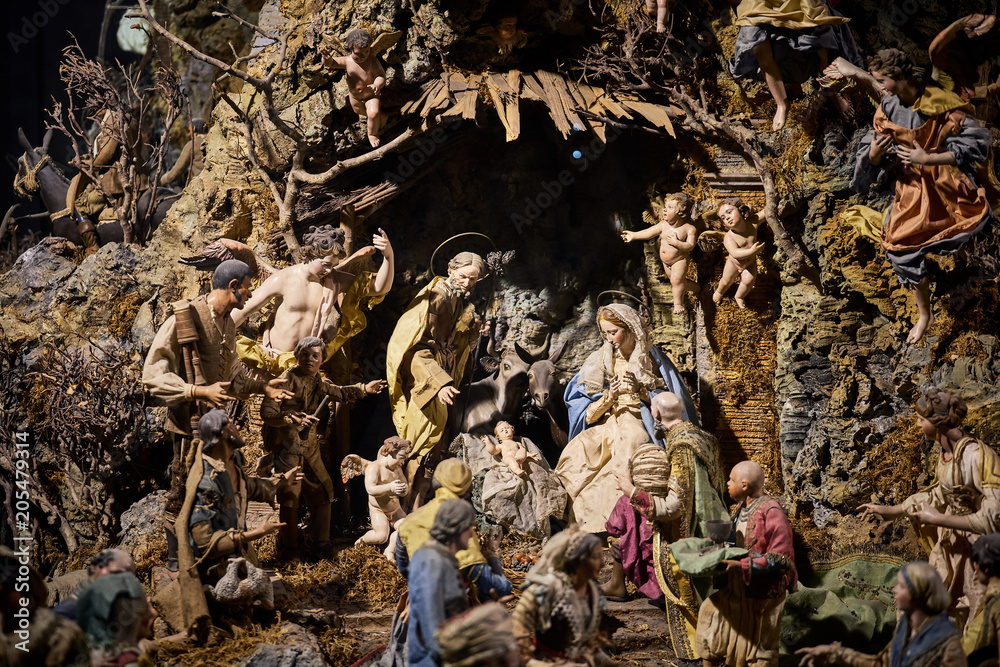 Fototapeta premium Natività da presepe del '700, Napoli Italia