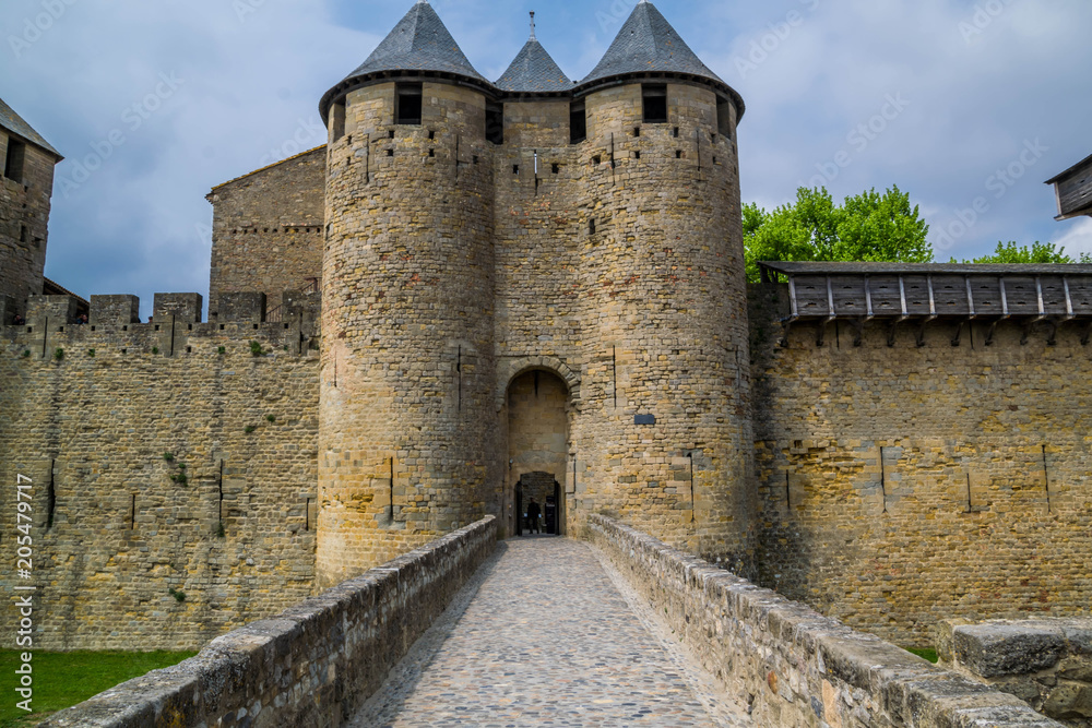 Carcassonne la cité, Aude, Occitanie, France.
