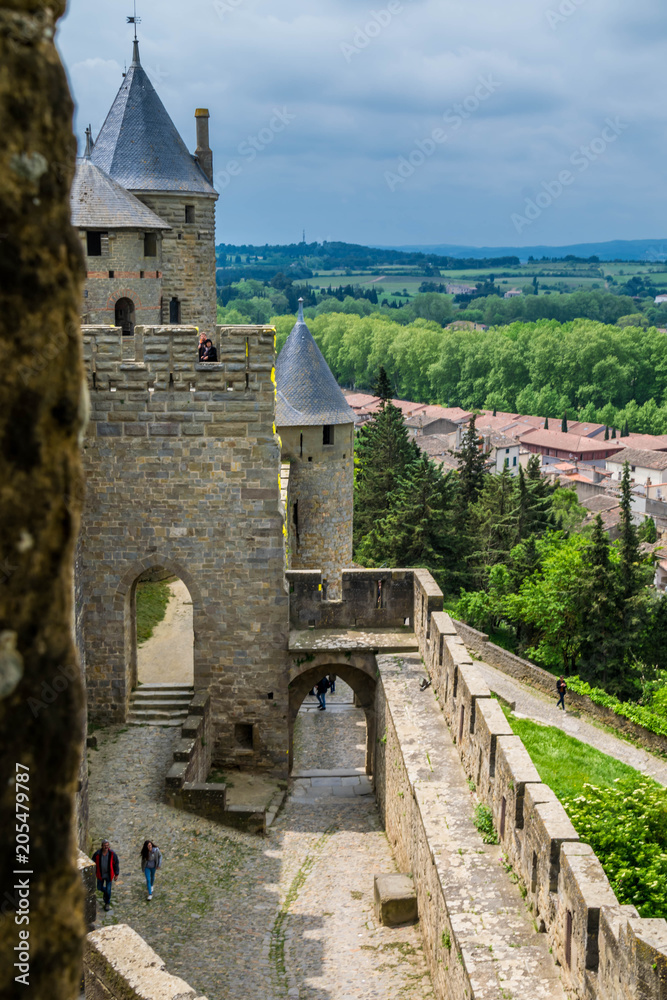 Carcassonne la cité, Aude, Occitanie, France.
