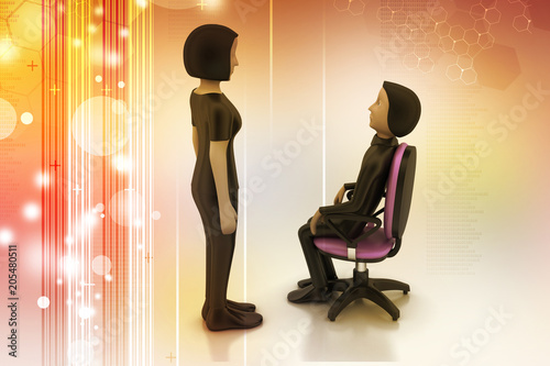 3d people in discussion