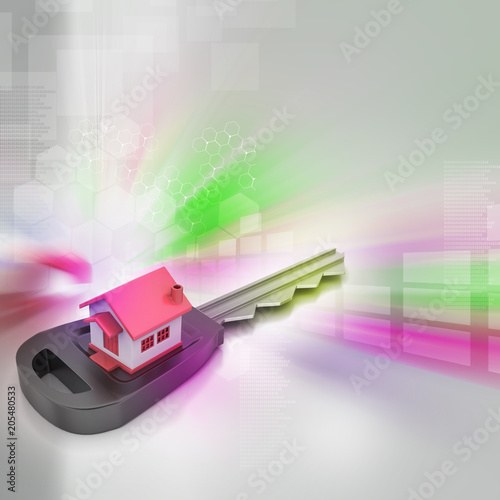 3d home with key