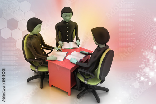 Teacher and students discussion